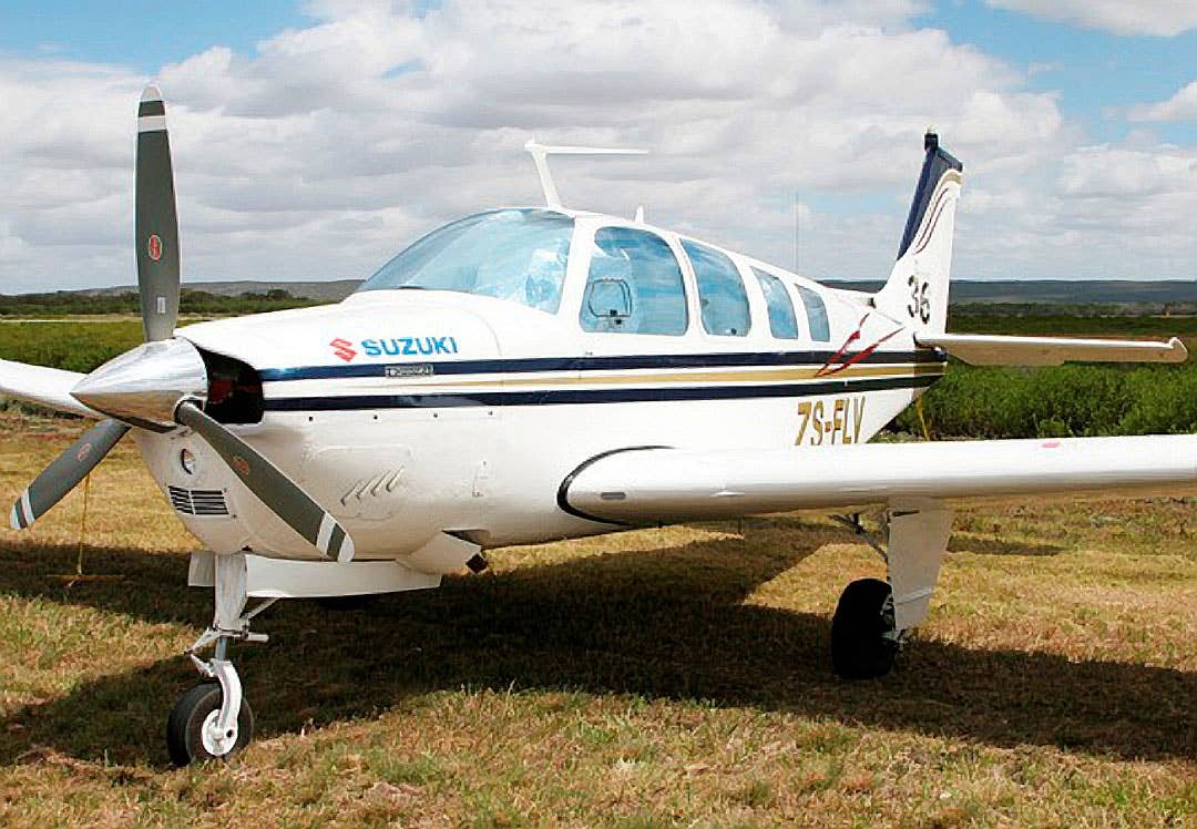 sunshade on a small plane