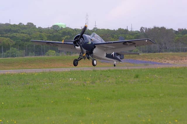 Howard Pardue in his FMF-2 Wildcat