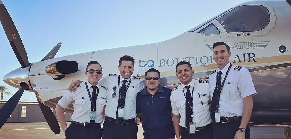 Boutique Air with crew